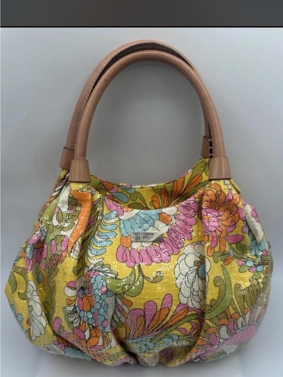 kate spade Handbags - kate spade Yellow Multi Floral Satchel with Tan Handles